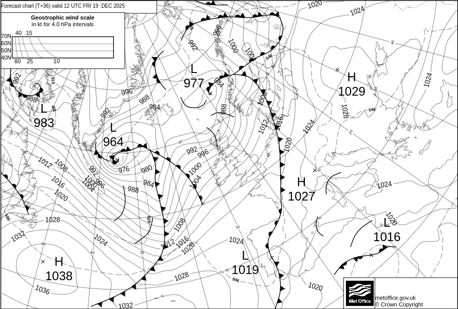 Chatteris Weather UKMO Fax Charts